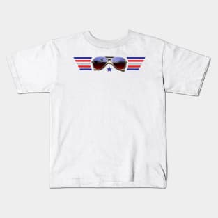 Aviator Sunglasses with Tomcats Kids T-Shirt